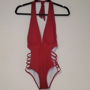Temp Me Dark Red Bathing Suit. ** NWT **"
